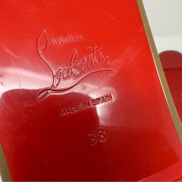 Christian Louboutin Mariza Zeppa 130 Black Espadrille Wedge Sandals Size 38 - Picture 11 of 11